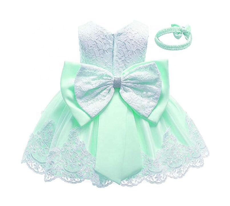 Fashion Girl Cute Bow Princess Dress Sleeveless Birthday Mesh Breathable Princess Dress