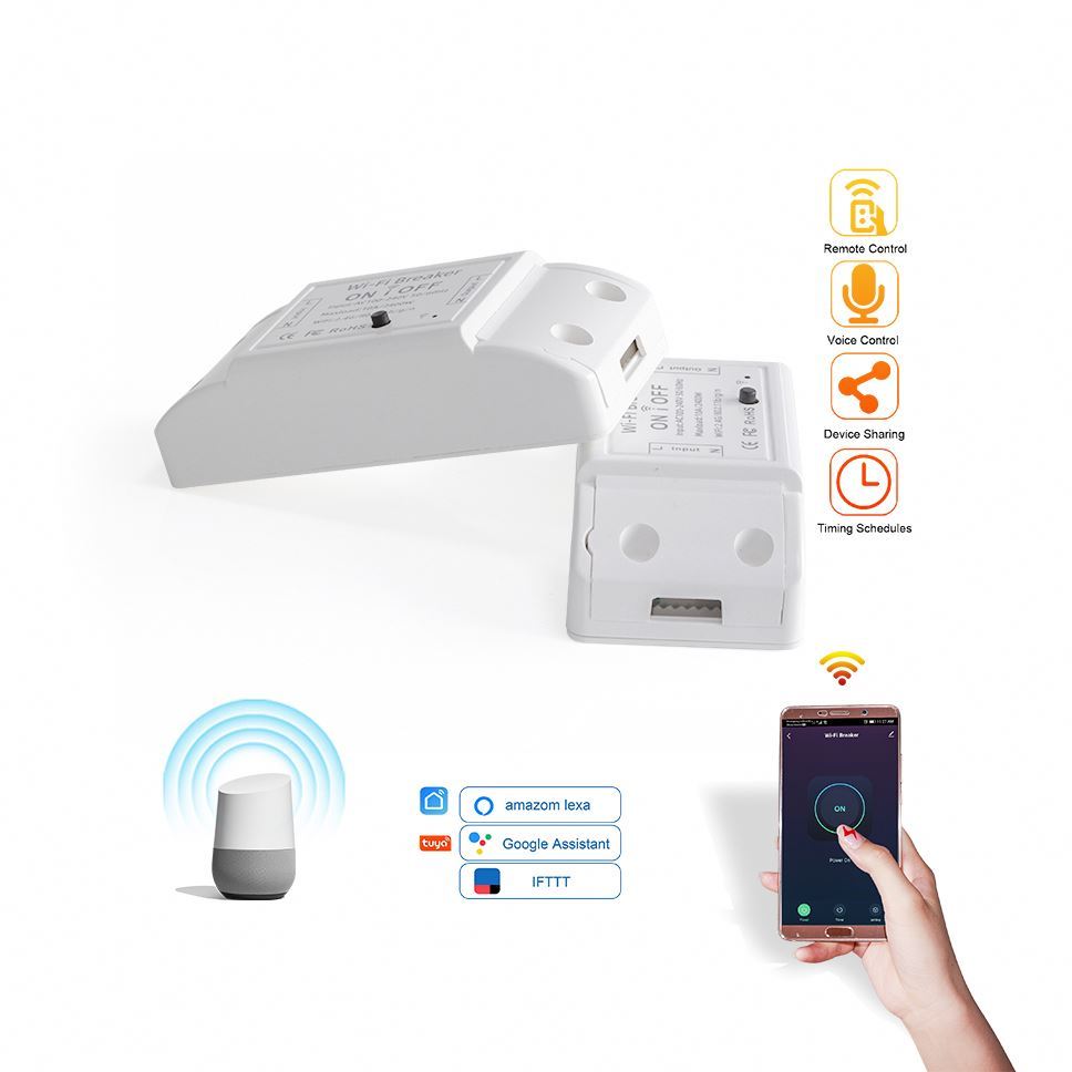 2021 модный автоматический выключатель Wifi Smart Wifi автоматический выключатель Iot Smart Home