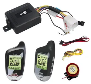 NTO 도난 방지 보안 장치 범용 LCD 원격 제어 2 방향 오토바이 경보 시스템 자동 전자 자동차 액세서리