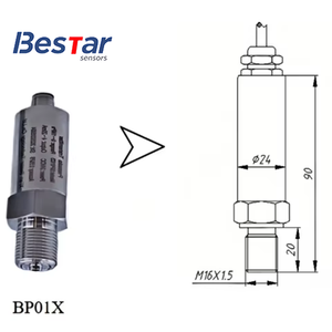 เครื่องแปลงสัญญาณแรงดันและตัวส่งสัญญาณและเซ็นเซอร์ความดันหัวต่อ M12 0-10VDC 0.25% FS และ0-5V ความแม่นยำสูง - Product Image 3