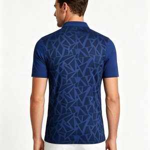 Chemise de sport pour homme personnalisée, col Henry, tissée, brodée, respirante, durable, confortable, séchage rapide, style polo - Product Image 2