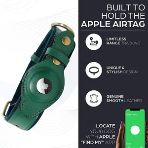 Collares de perro de cuero de marca de lujo con estuche Airtag Collares para mascotas de diseñador de precio de fábrica con GPS - Product Image 6