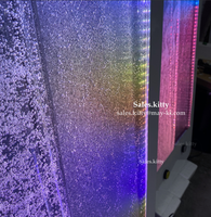 Panneau sensoriel apaisant à bulles d'eau pour intérieur avec lumières LED, bouton de reconnaissance des couleurs, mur de bulles en acrylique pour l'éducation de l'autisme