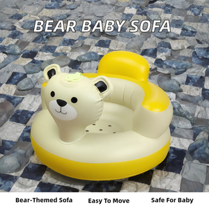 Nuevo Sofá Inflable Portátil de PVC con Diseño de Oso, Moderno y Cómodo, para Comer y Aprender - Sofá para Niños - Product Image 2