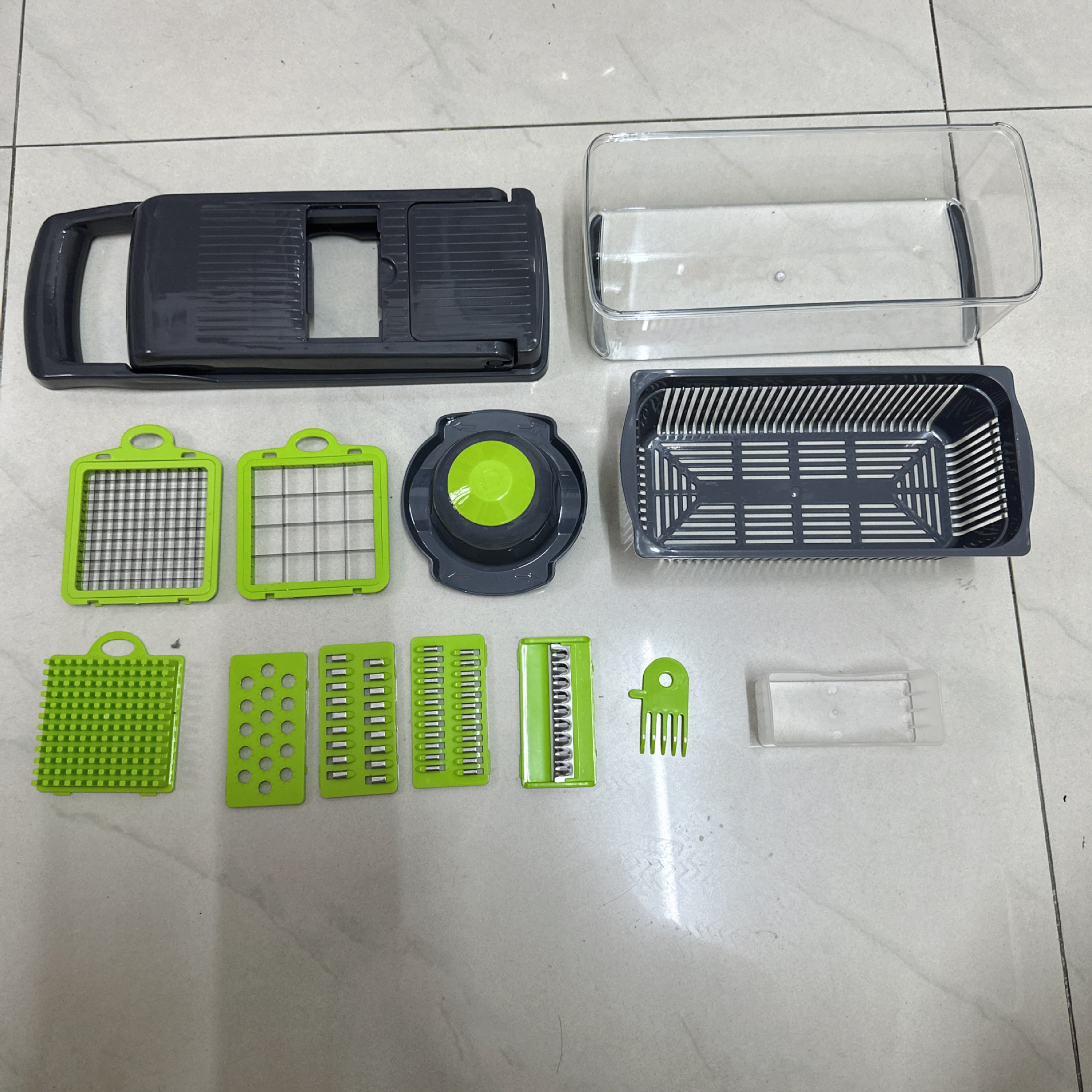 Vert / Grille à mailles fines, 15 pièces