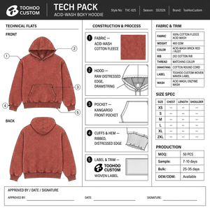 Sweat à capuche oversize en molleton de coton délavé pour homme avec poche kangourou - Product Image 5