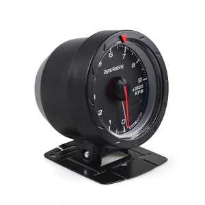 60MM Voiture Tachymètre Éclairage 0-9000 T/Mn Visage Noir <span class=keywords><strong>Rpm</strong></span> Mètre Jauge de Voiture - Product Image 2