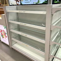 Nouveautés : Étagères en verre élégantes pour cosmétiques, présentoirs de maquillage pour magasins de détail