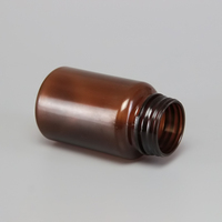 Bouteille en plastique PET marron de 120 ml pour capsules de vitamines et compléments alimentaires avec bouchon à anneau de traction – Prix usine