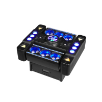 Projecteur à tête mobile MOKE avec effets multiples, DMX512, activation sonore, faisceau rotatif pour scène, fête, DJ, discothèque, bar, karaoké, mariage, concert