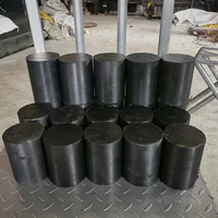 Bloque de Cojín cilíndrico de goma personalizado de bajo precio, resorte de goma negro, bloque silencioso de vibración de goma