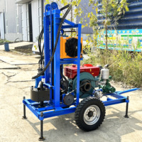 Vente chaude 100m 150m 200 m électrique 200 mètre Diesel hydraulique Portable puits d'eau plate-forme de forage Machine de forage Mine plates-formes de forage