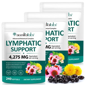 Acentiallabs 240 Gélules Souples pour le Drainage du Système Lymphatique – Compléments de Soutien Lymphatique avec Pissenlit et Bardane - Product Image 1