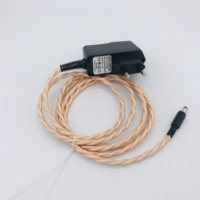 Ensemble de câbles électriques avec revêtement en tissu, prise DC, accessoires pour lampe de table DIY