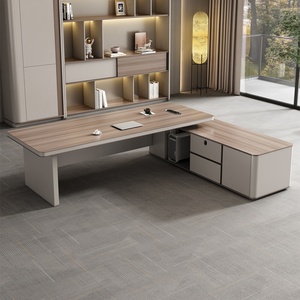 Moderno lujo 2,4 M MDF Boss Mesa diseño Oficina Ejecutivo madera escritorio organizador lujo 2,4 M Escritorio de oficina para el hogar Oficina Hospital - Product Image 2