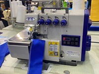 Machine à coudre surjeteuse industrielle à entraînement direct avec coupe-fil, fonctionnement manuel, haute vitesse, lubrification automatique
