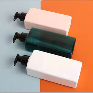 Bottiglia di <span class=keywords><strong>shampoo</strong></span> logo personalizzato gradiente colorato 300ml 400ml PET rettangolo uomini bottiglia di <span class=keywords><strong>shampoo</strong></span> con pompa - Product Image 3