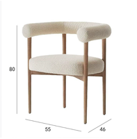 Fauteuil en bois massif de style nordique moderne et simple, de haute qualité, portable, écologique, réglable en hauteur, pour salon et maison