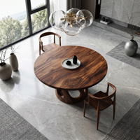 Table à manger contemporaine en bois massif sur mesure 2026 avec base ouverte pour coin petit-déjeuner, mobilier de cuisine moderne