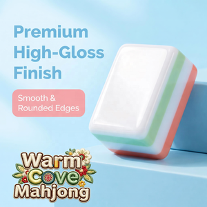 NUOVO Set di Mahjong Americano di Lusso con 160 Tessere in Acrilico Verde e Rosa da 1,26 Pollici, 4 Strati, Disponibile, Set Regalo Classico - Product Image 2