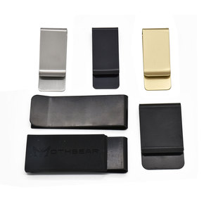 Tùy chỉnh tiền Clip thép không gỉ tiền kẹp Logo khắc có sẵn kim loại đàn hồi Money Clip - Product Image 2