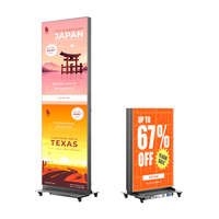 Écran publicitaire LED pliable mobile GOB P2 pour intérieur, affichage numérique LED, mur vidéo portable pour les événements en magasin, les expositions