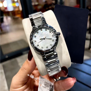 Reloj de Cuarzo para Mujer BV con Esfera de Nácar Incrustada de Diamantes, Acero Inoxidable, Resistente al Agua, Ligero, Lujoso, Versátil y Moderno - Product Image 4