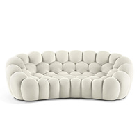 Fauteuil en tissu design 2026, 1/2/3 places, canapé bulle incurvé en textile