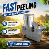 FUCHUANGUI Machine à éplucher les pommes de terre, petite éplucheuse pour cuisine et cantine, machine de nettoyage pour pommes de terre, taro et patates douces