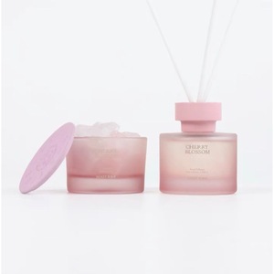 ชุดน้ำหอมปรับอากาศไวลด์บีสท์โฮม กลิ่นเชอร์รี่บลอสซัม ขนาด 120 มล. บรรจุในขวดแก้ว พร้อมคริสตัลและก้านไม้หอม สำหรับใช้ภายในอาคาร - Product Image 1