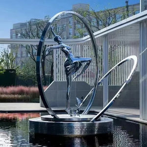 Große Outdoor Edelstahl Erdnuss Skulptur Garten Themenpark Metall Kunst Statue Beeindruckende Statuen für Park Dekor - Product Image 3