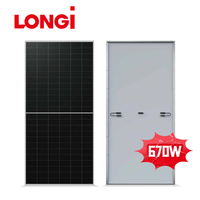 Panel Surya Mono Longi Hi-MO X10 LR7-72HVHF-645M 645W HPBC Panel Surya Efisiensi Tinggi