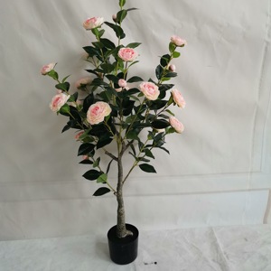 Decorazioni per la tavola di nozze di alta qualità camelia artificiale albero in vaso di rosa del tè camelia albero per la decorazione del giardino - Product Image 6