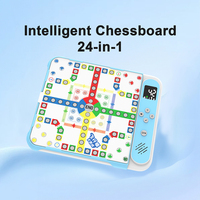Jeu d'échecs électronique éducatif multifonctionnel 24-en-1 en plastique avec mode de comptage IA et jeux amusants