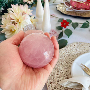 Quả cầu đá thạch anh hồng tự nhiên đánh bóng, bán buôn, dùng làm quà tặng Giáng sinh - Product Image 3