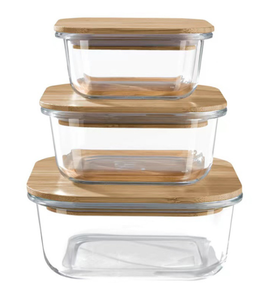 Bols de mélange en verre-bols d'emboîtement-bols en verre pliables mignons avec couvercles stockage des aliments-5 verres sûrs pour micro-ondes - Product Image 4