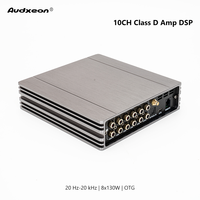 Amplificateur DSP 10 canaux pour voiture, amplificateur 8 canaux classe D professionnel, puissance max. 8x130W, égaliseur 31 bandes, OTG, qualité d'usine