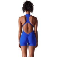 Offre Spéciale vêtements de Fitness dos nu entraînement sport Gym Yoga entraînement body une pièce Yoga court pour les femmes