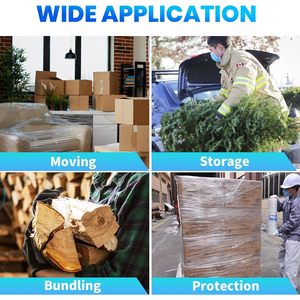 Fabrik preis Benutzer definiert 20 Mic LLDPE Paletten wickel Verpackungs folie 500m Rolle 50cm Guss stretch Kunststoff Stretch folien Rollen format - Product Image 5