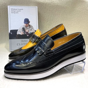 Zapatos Oxford Casuales de Negocios para Hombre, Personalizados, de Cuero Vacuno con Brocado, Antideslizantes, de Lujo, Alta Calidad, Excelentes - Product Image 2