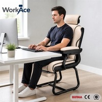 Chaise de jeu Esports ergonomique avec pieds en acier courbés, structure stable et durable, certifiée BIFMA CE, vente en gros, livraison directe d'usine