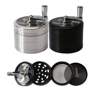 En stock, Broyeur à herbes manuel Futeng à 4 couches, en alliage de zinc, logo personnalisé, vente en gros, broyeur à épices et herbes, accessoires pour fumeurs