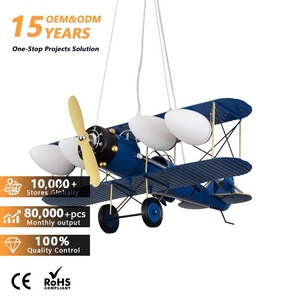 Lampadario a Sospensione per Bambini con Motivo di Aeroplani, Adorabile Luce da Soffitto per <span class=keywords><strong>Cameretta</strong></span> - Product Image 1