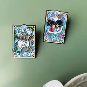 时尚金属工艺品宫崎骏动画别针龙猫珐琅胸针