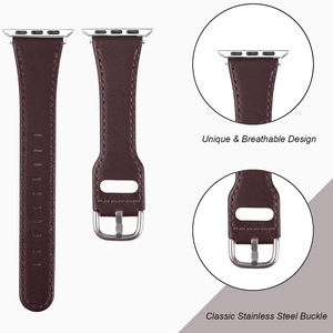 Correa de cuero genuino para <span class=keywords><strong>Apple</strong></span> <span class=keywords><strong>Watch</strong></span>, repuesto de correa para <span class=keywords><strong>Apple</strong></span> <span class=keywords><strong>Watch</strong></span> Series 6 5 4 3 2 1 <span class=keywords><strong>SE</strong></span> 42mm 44mm 38mm 40mm - Product Image 6