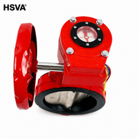 Vanne papillon à vis sans fin en acier inoxydable HSVA DN50 PN16 DI manuelle pour l'air, l'eau et l'énergie électrique