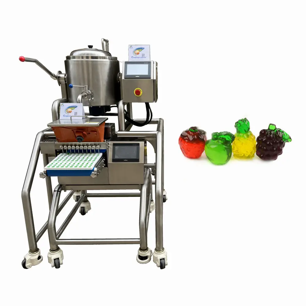 Automatische Gummy Vulling Depositor Maker Bal Beer Zachte Suiker Mint Jelly Lolly Kleine Harde Gummy Beer Snoep Maken Machine