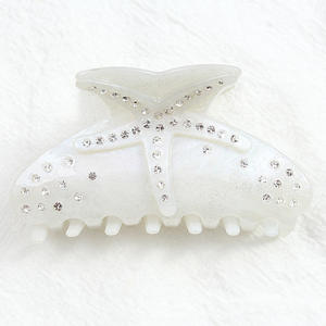 2025 gros tendance cheveux griffe Clips étoile de mer Design mode diamant acrylique cheveux griffes pour femmes rose vert blanc couleur - Product Image 6