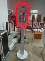 Machine Photobooth Portable pour Appareil Photo Reflex Numérique et iPad, Idéale pour Fêtes, Mariages, Équipement Publicitaire avec Anneau Lumineux