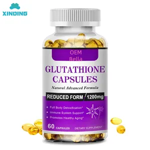 Wholesale 60 Capsules Reduced Glutathione 1200 Mg Skin Whitening Glutathione Capsules